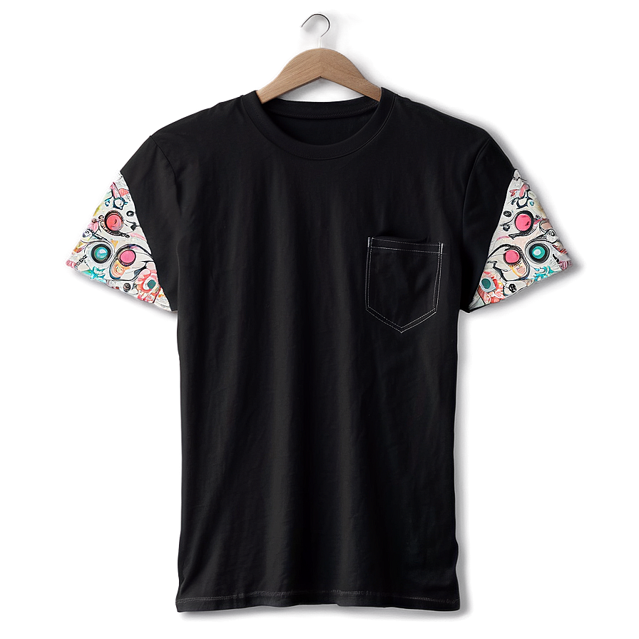 Black T Shirt With Pocket Png Lvo19 PNG image