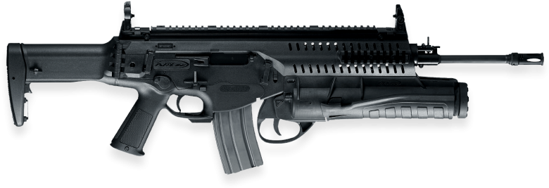 Black Tactical Rifle Isolated PNG image