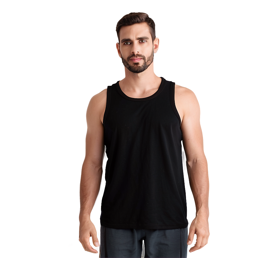 Black Tank Top D PNG image