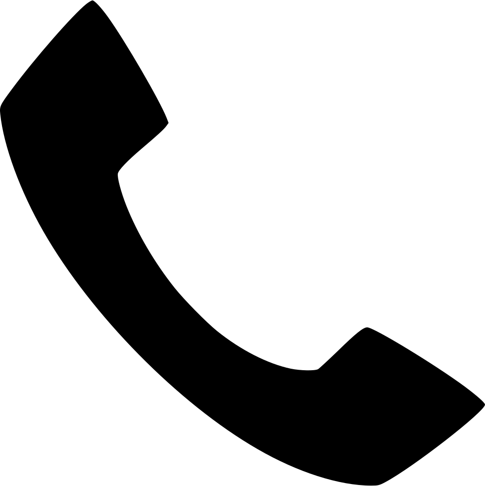 Black Telephone Receiver Icon PNG image