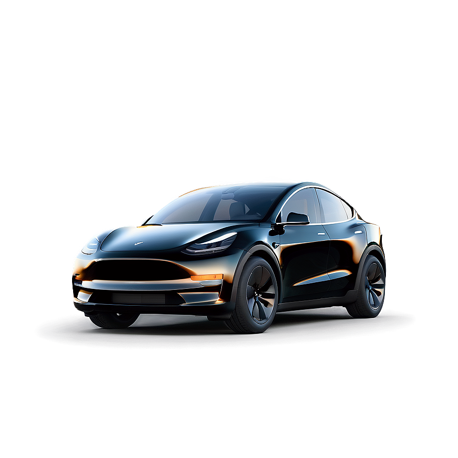 Black Tesla Model Y In Motion Png 06212024 PNG image