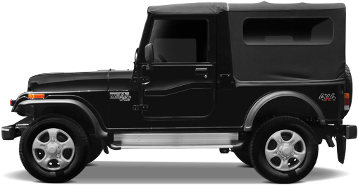 Black Thar S U V Side View PNG image