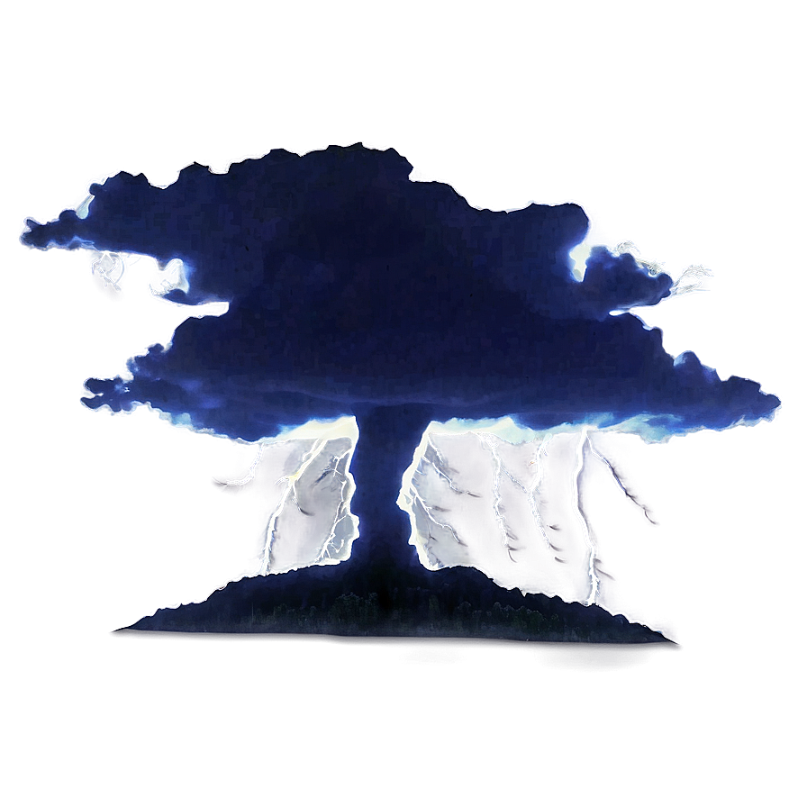 Black Thunderstorm Lightning Png 06242024 PNG image