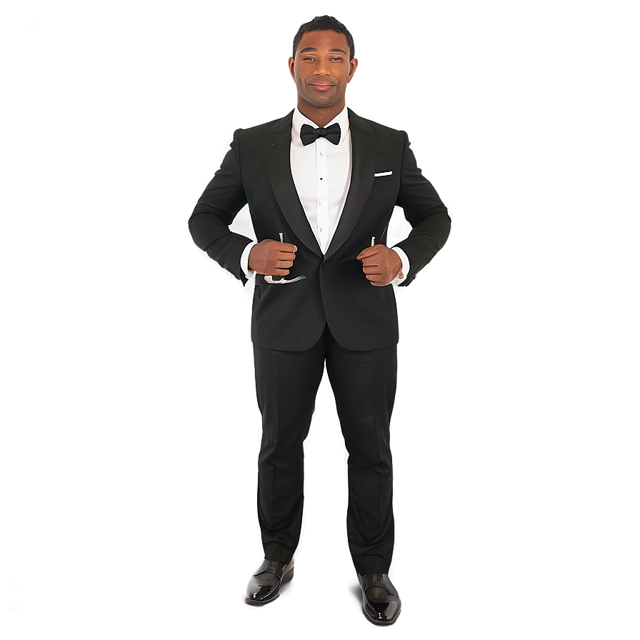 Black Tie Dinner Outfit Png 06212024 PNG image