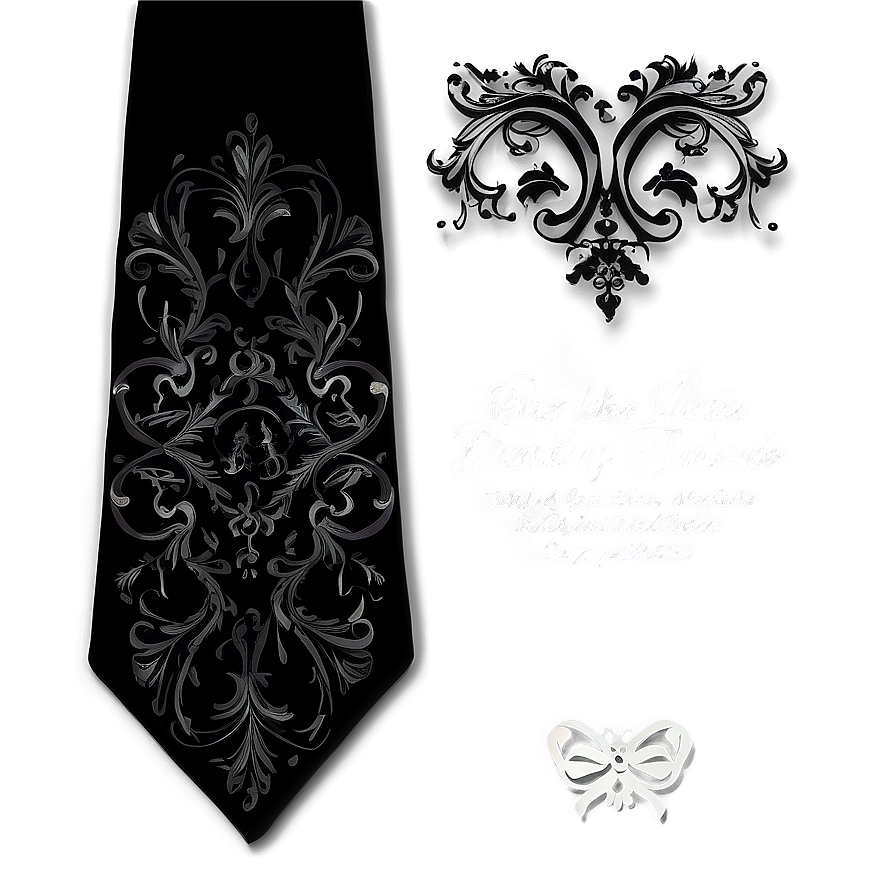 Black Tie Invitation Design Png 06212024 PNG image