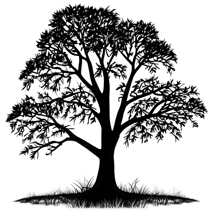 Black Tree Silhouette Landscape Png 55 PNG image