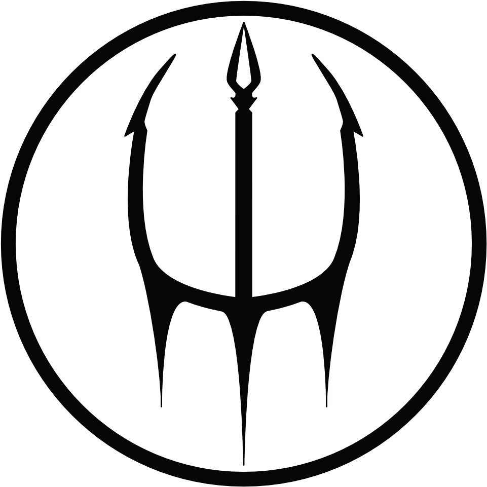 Black Trident Symbol PNG image