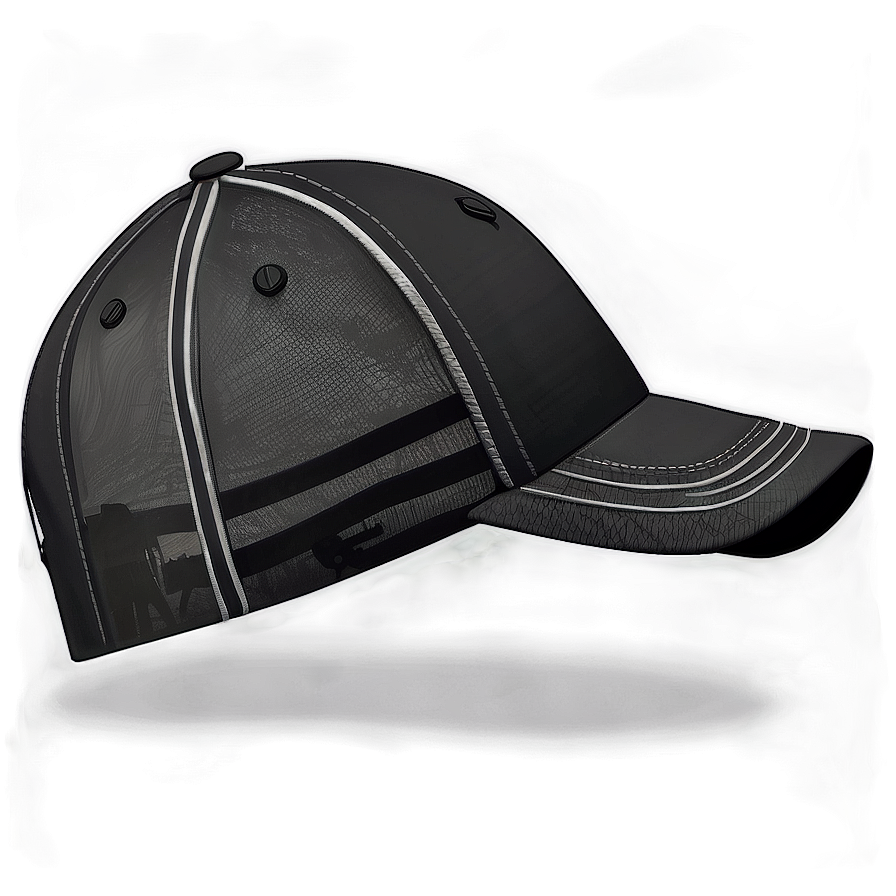 Black Trucker Baseball Cap Png 06282024 PNG image