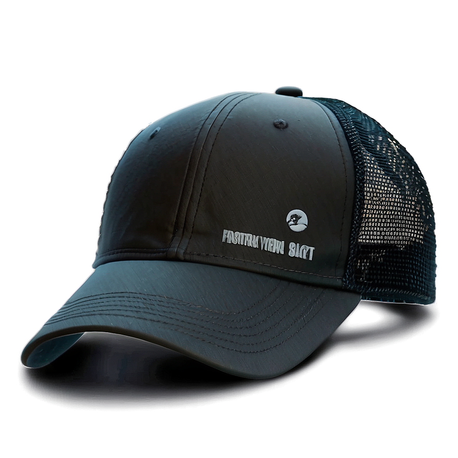 Black Trucker Hat With Mesh Back Png 06282024 PNG image