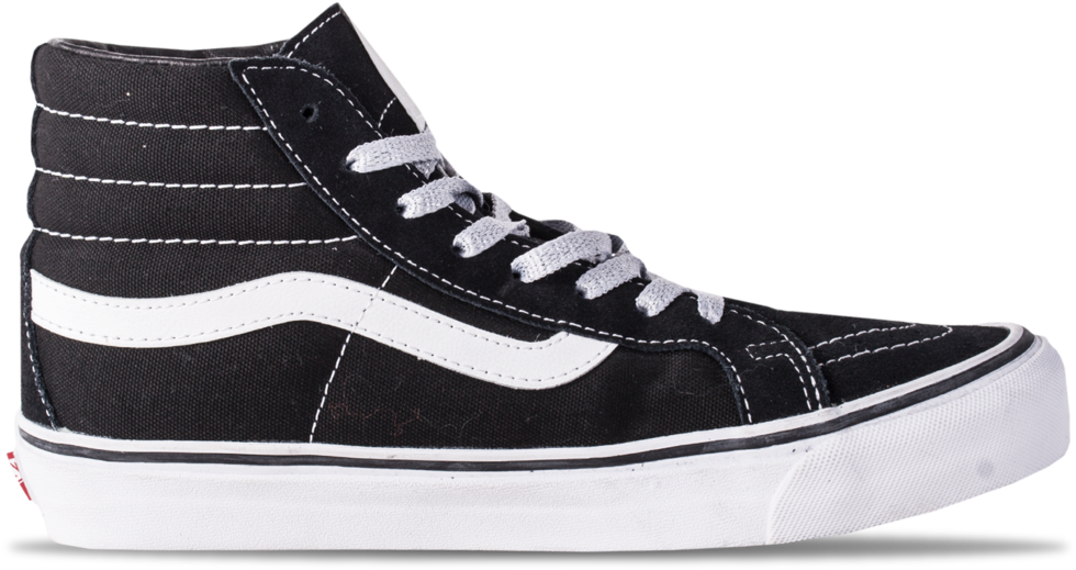 Black Vans Sk8 Hi Sneaker PNG image