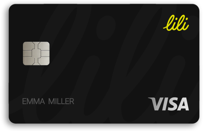 Black Visa Debit Card Lili PNG image