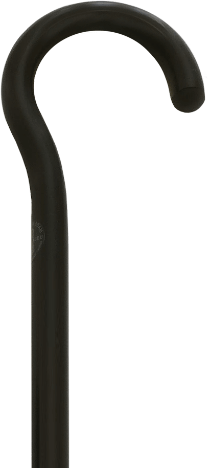 Black Walking Stick Top View PNG image