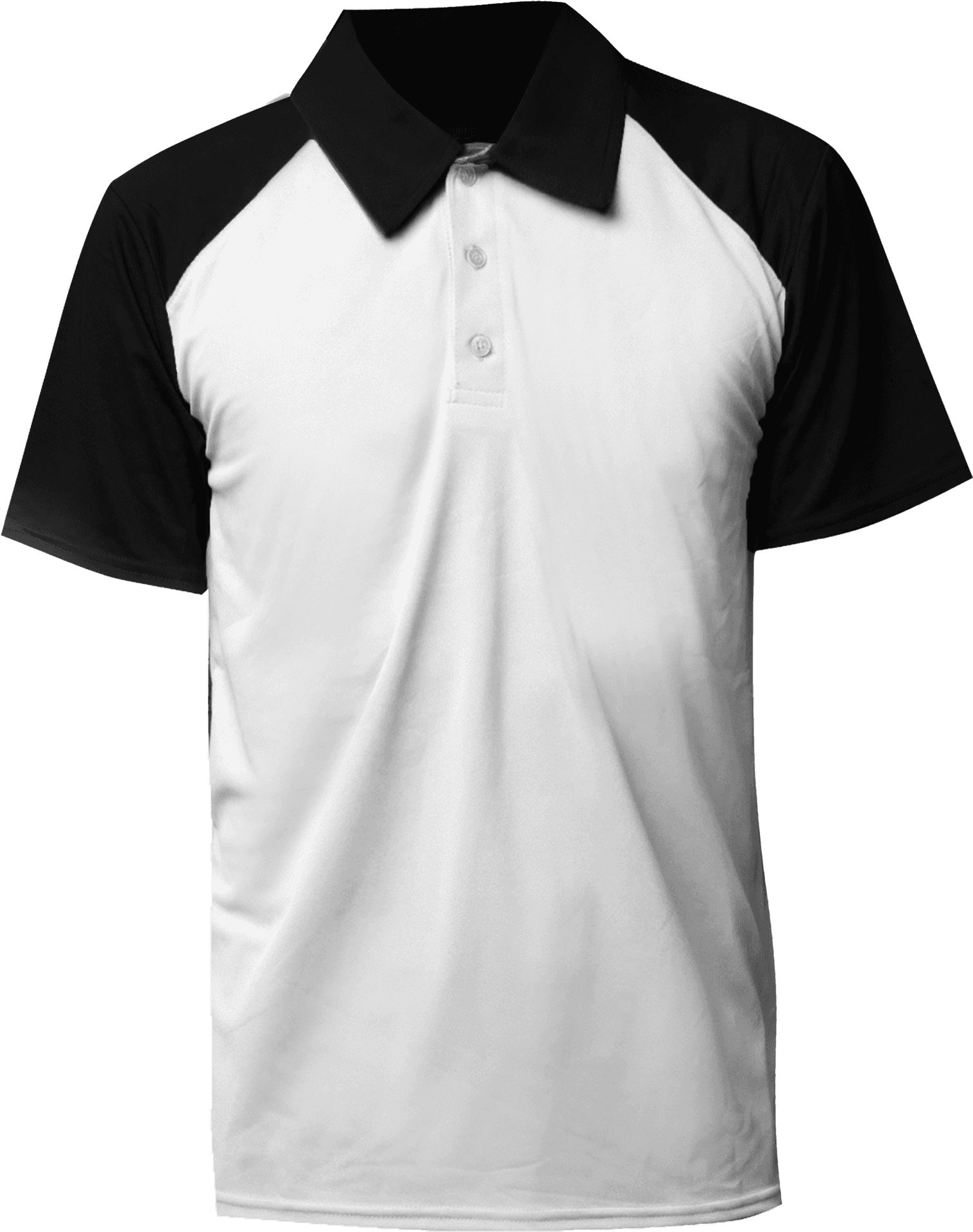 Black White Polo Shirt Design PNG image