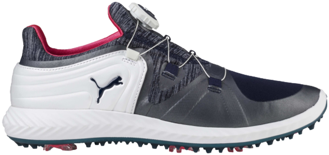 Black White Puma Golf Shoe PNG image