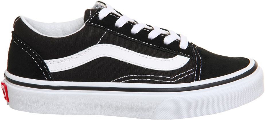 Black White Vans Old Skool Sneaker PNG image