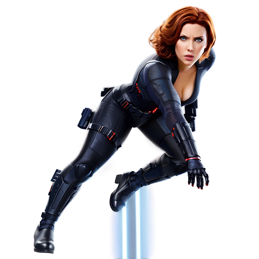 Black Widow Action Pose Png 05212024 PNG image