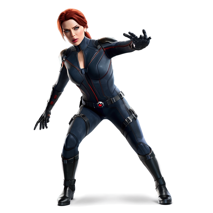 Black Widow Action Pose Png Thr PNG image