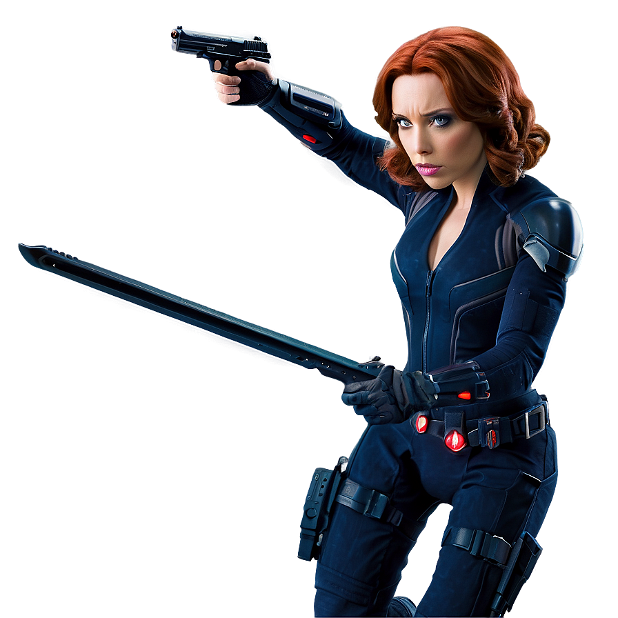 Black Widow Action Shot Png Ijb12 PNG image