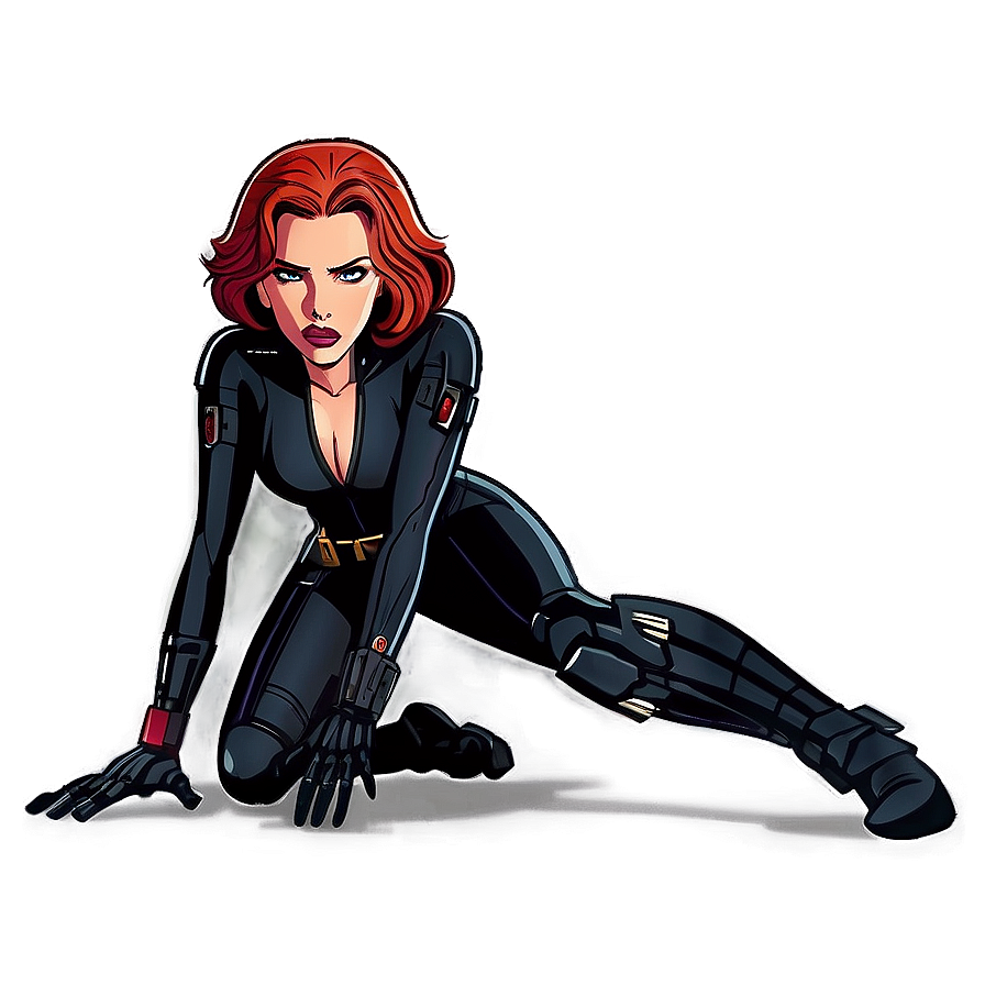 Black Widow Animated Png Vnr PNG image