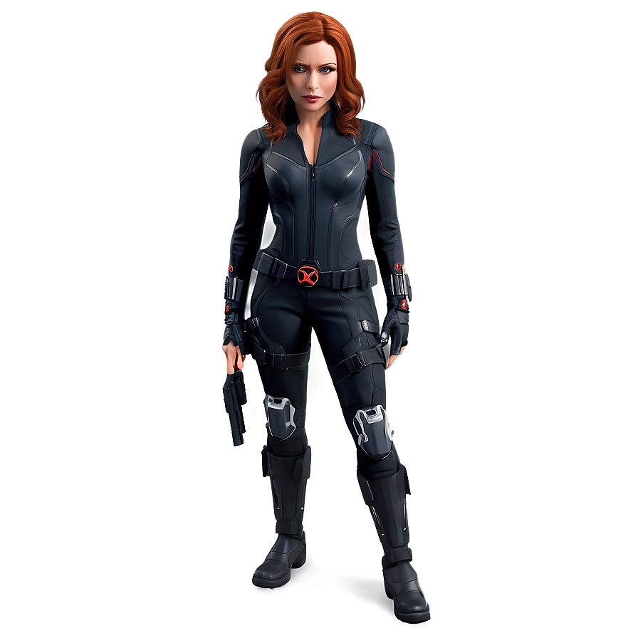 Black Widow Casual Look Png Yup42 PNG image