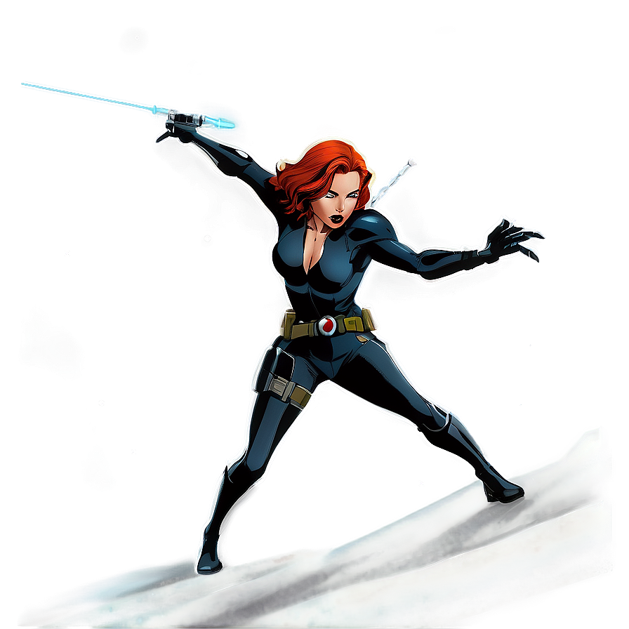 Black Widow Comic Art Png Jgl PNG image