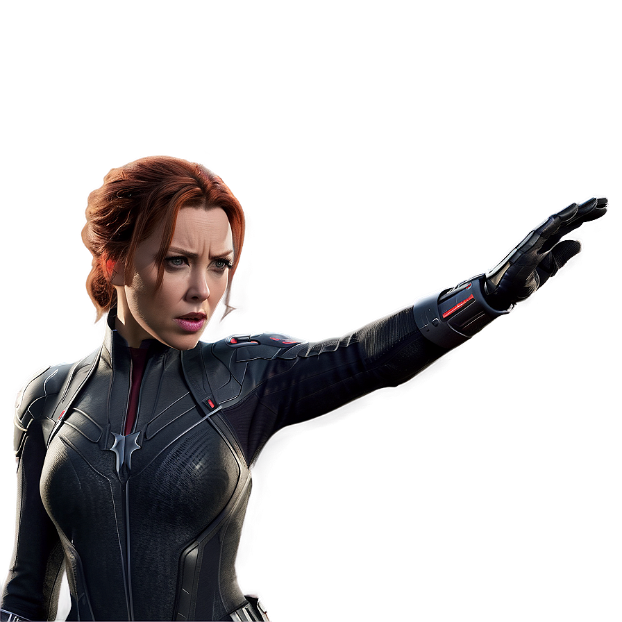 Black Widow Fighting Stance Png Mxo PNG image