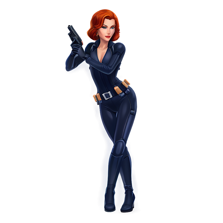 Black Widow Spy Pose Png Dlh PNG image