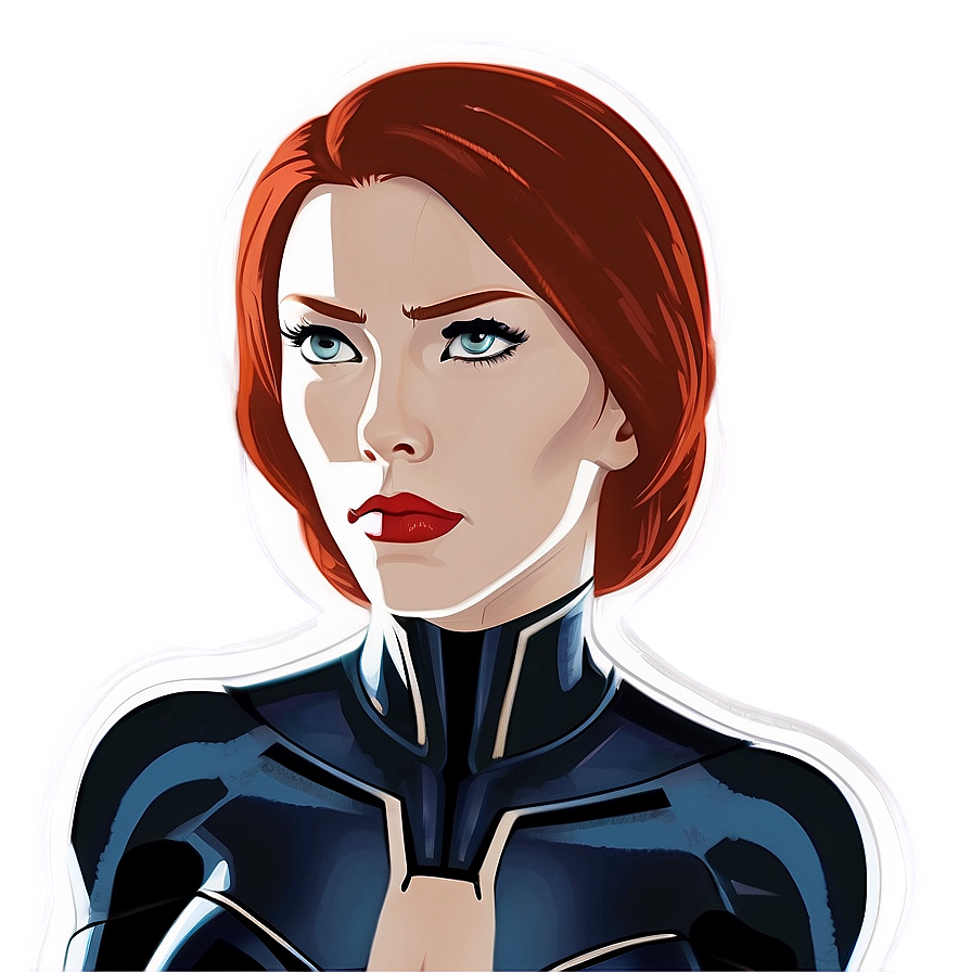 Black Widow Stylized Art Png Xty PNG image