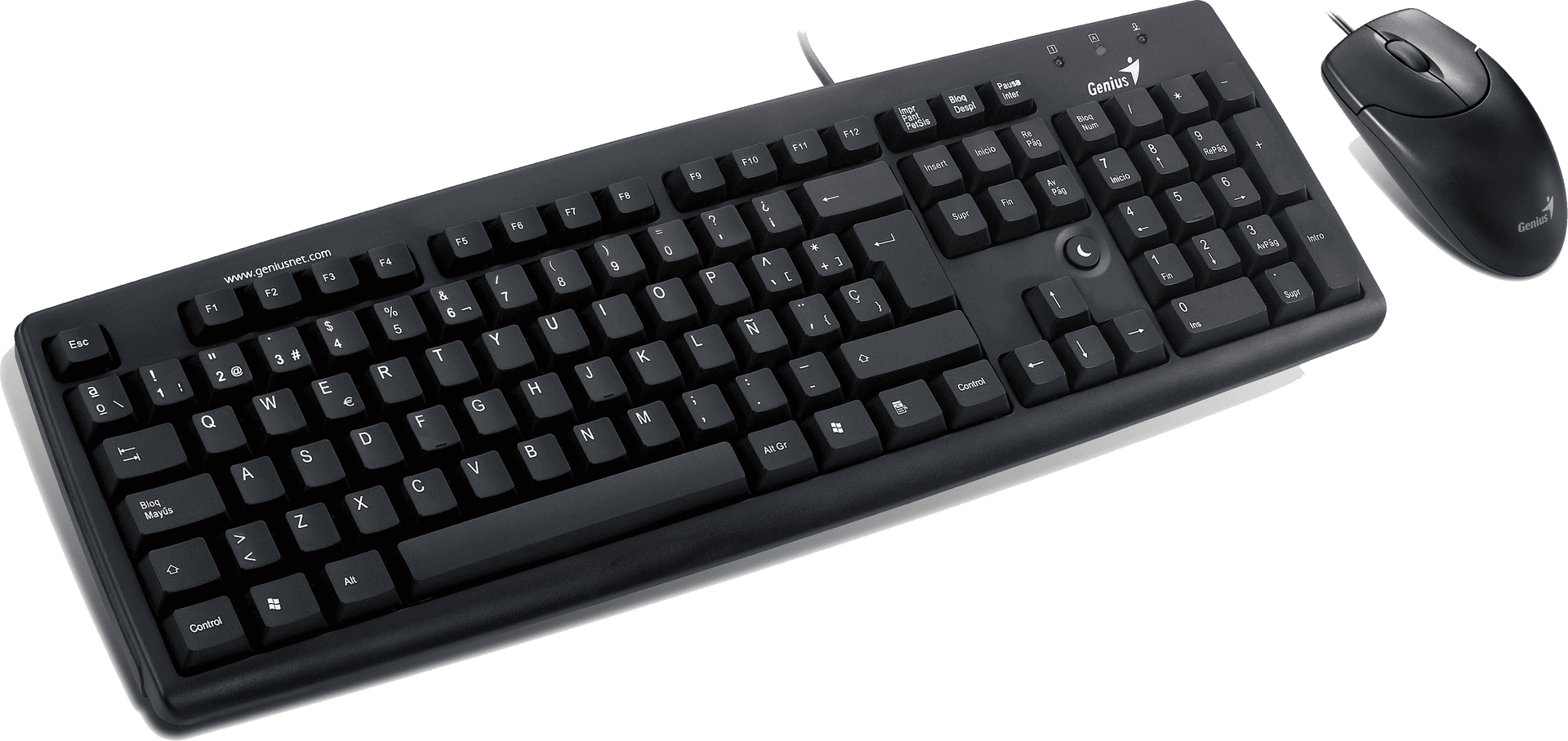 Black Wired Keyboardand Mouse Combo PNG image