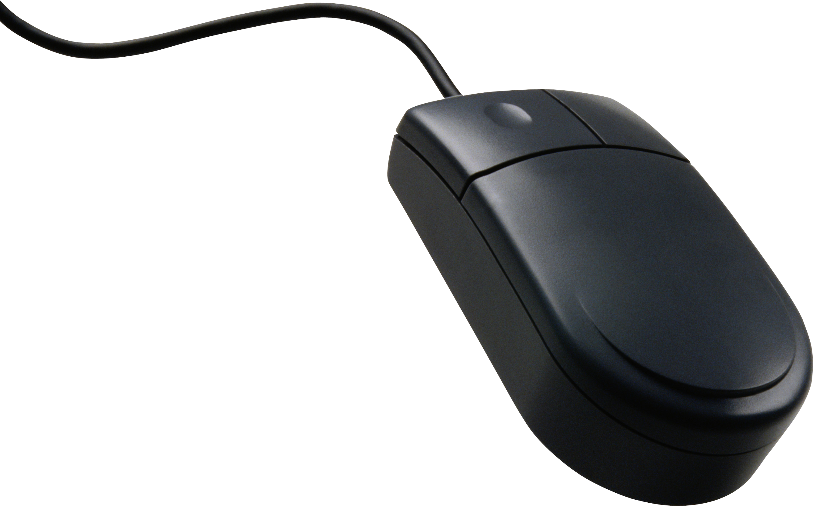 Black Wired Optical Mouse PNG image