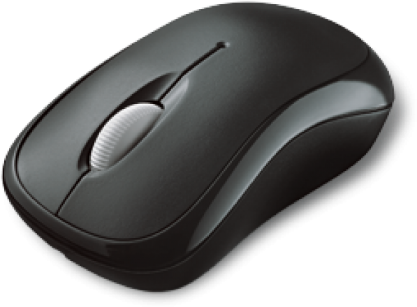 Black Wireless Computer Mouse PNG image
