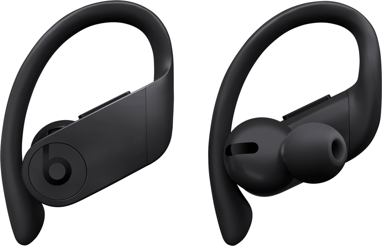 Black Wireless Earbuds Product Showcase PNG image