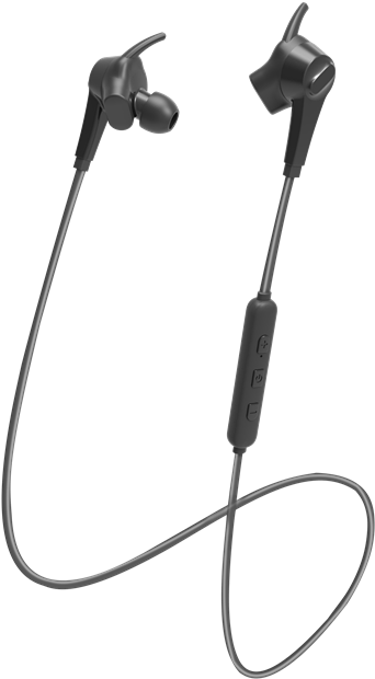 Black Wireless Earbudswith Inline Control PNG image