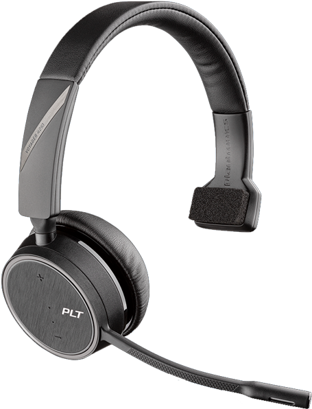 Black Wireless Headset P L T Brand PNG image