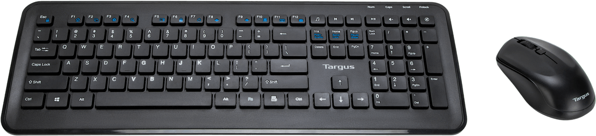 Black Wireless Keyboardand Mouse Combo Targus PNG image