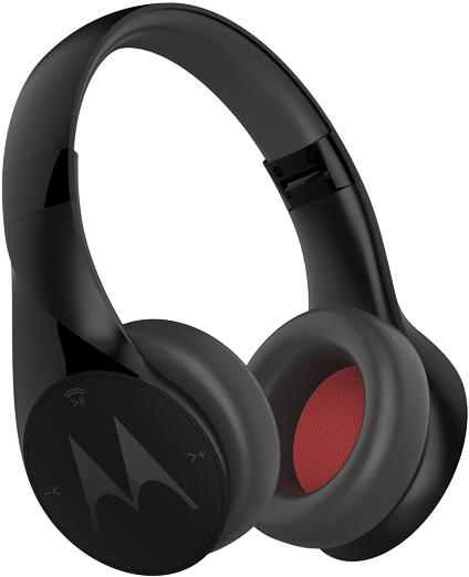 Black Wireless Over Ear Headphones PNG image