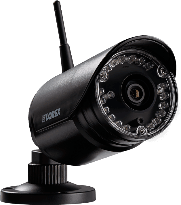 Black Wireless Security Camera PNG image