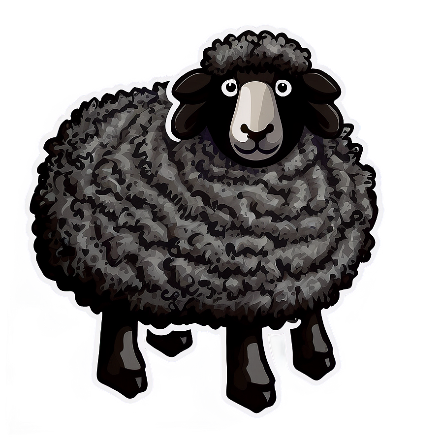 Black Wool Sheep Icon Png Grs2 PNG image