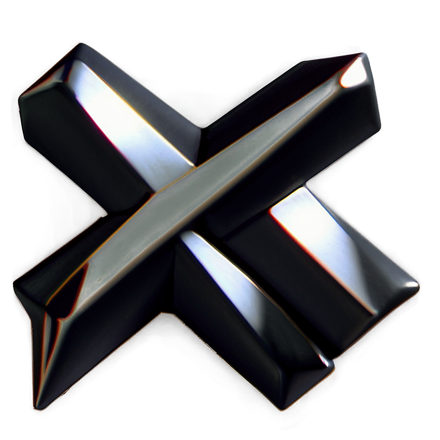 Black X Decoration Png Eup69 PNG image