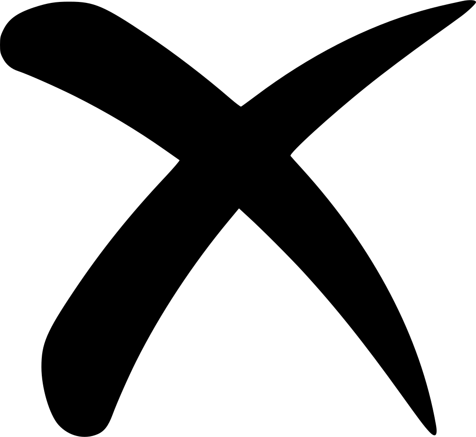 Black X Symbol PNG image