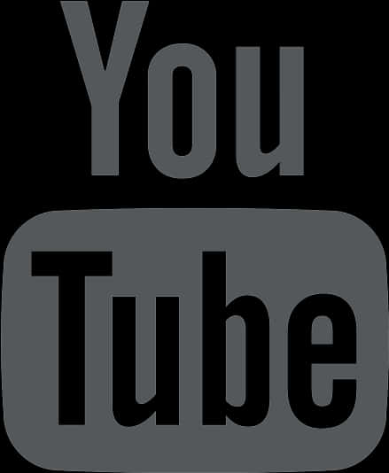 Black You Tube Logo PNG image