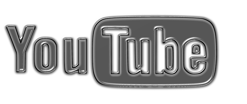 Black You Tube Logo PNG image