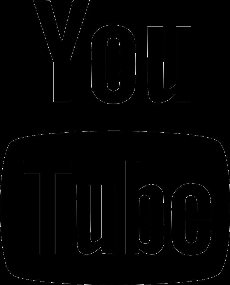 Black You Tube Logo PNG image