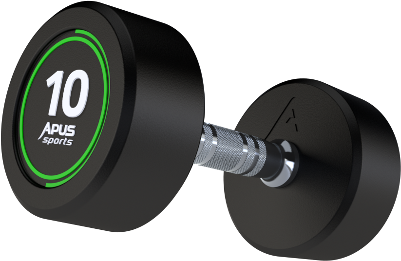 Black10kg Dumbbell Fitness Equipment PNG image