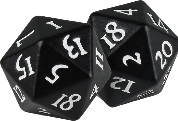 Black20 Sided Dice PNG image