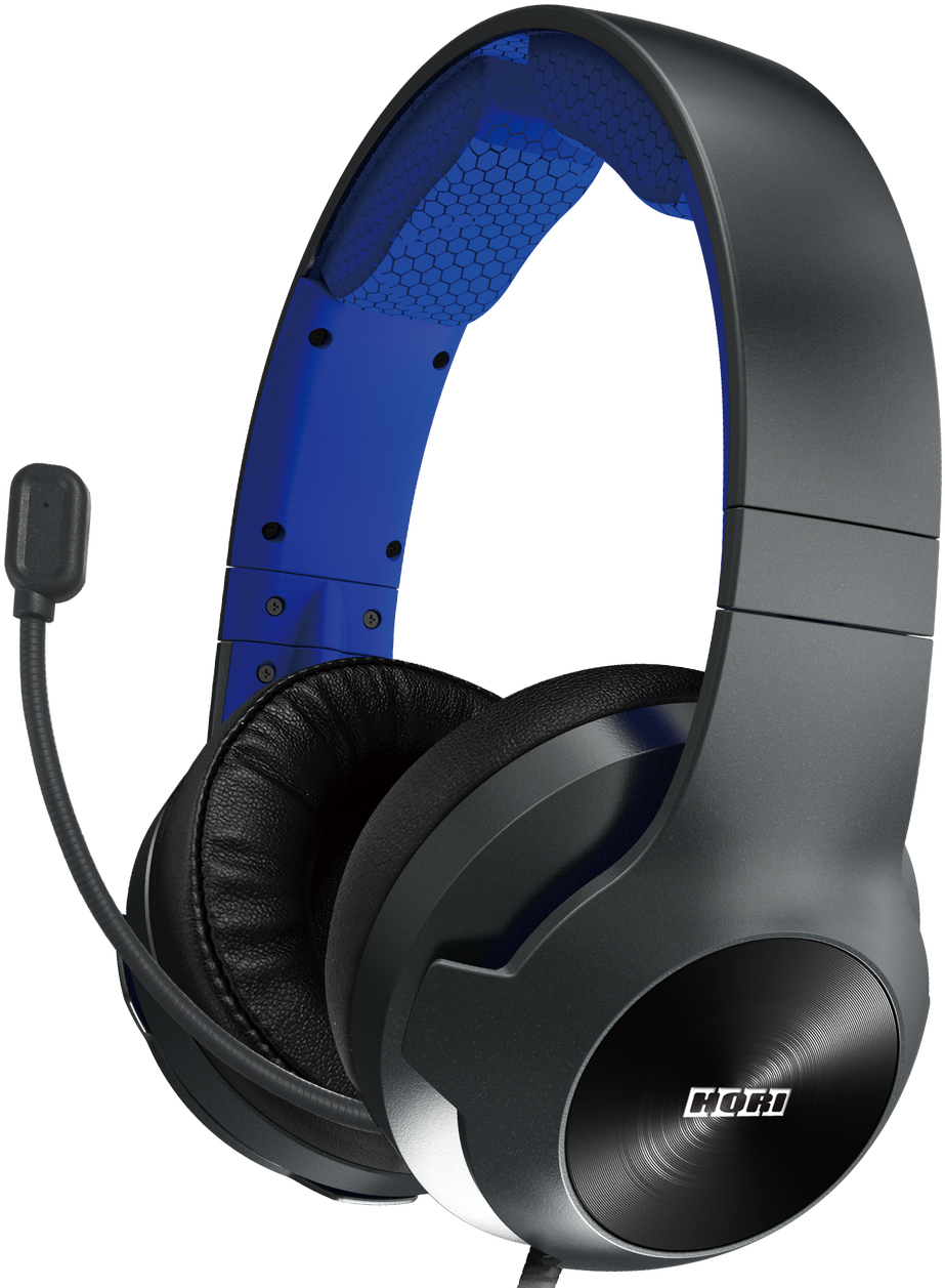 Blackand Blue Gaming Headset PNG image