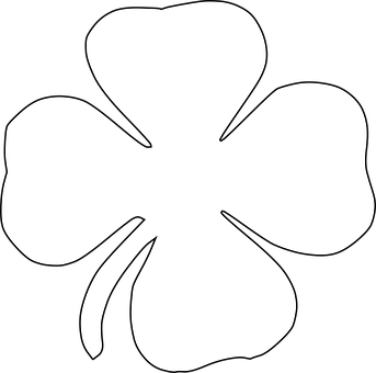 Blackand White Clover Graphic PNG image