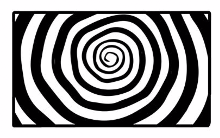 Blackand White Optical Illusion Spiral PNG image