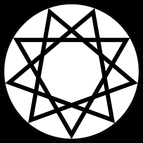 Blackand White Pentagram PNG image