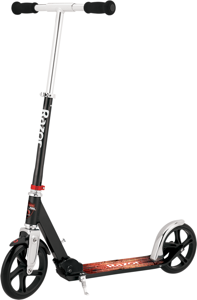 Blackand White Razor Scooter PNG image